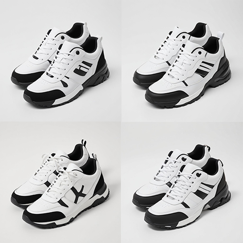 Sleek black and white Sneakers